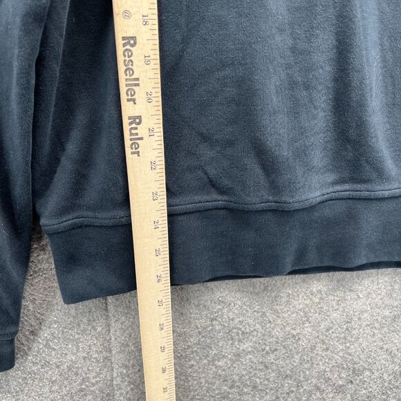 Burberry Pullover Men Medium Black Half Zip Long Sleeve Embroidery Sweater - Picture 6 of 12